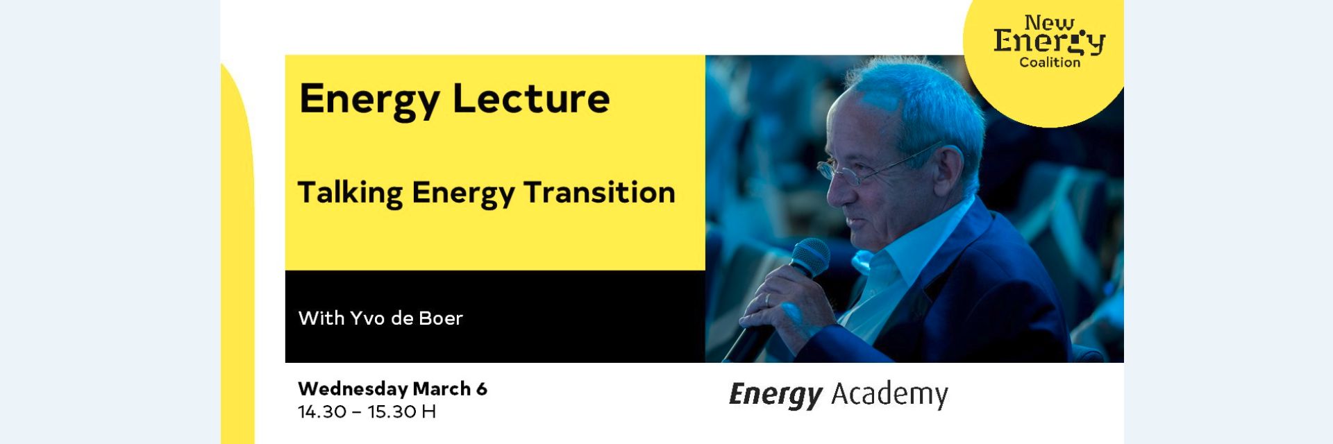 MASTERCLASS  Talking Energy Transition – with Yvo de Boer  STUDENTS ONLY