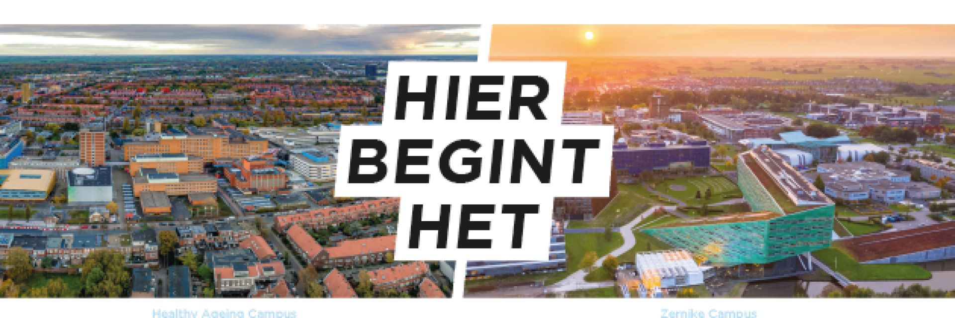 Campus Groningen in vogelvlucht (jaar 2021)