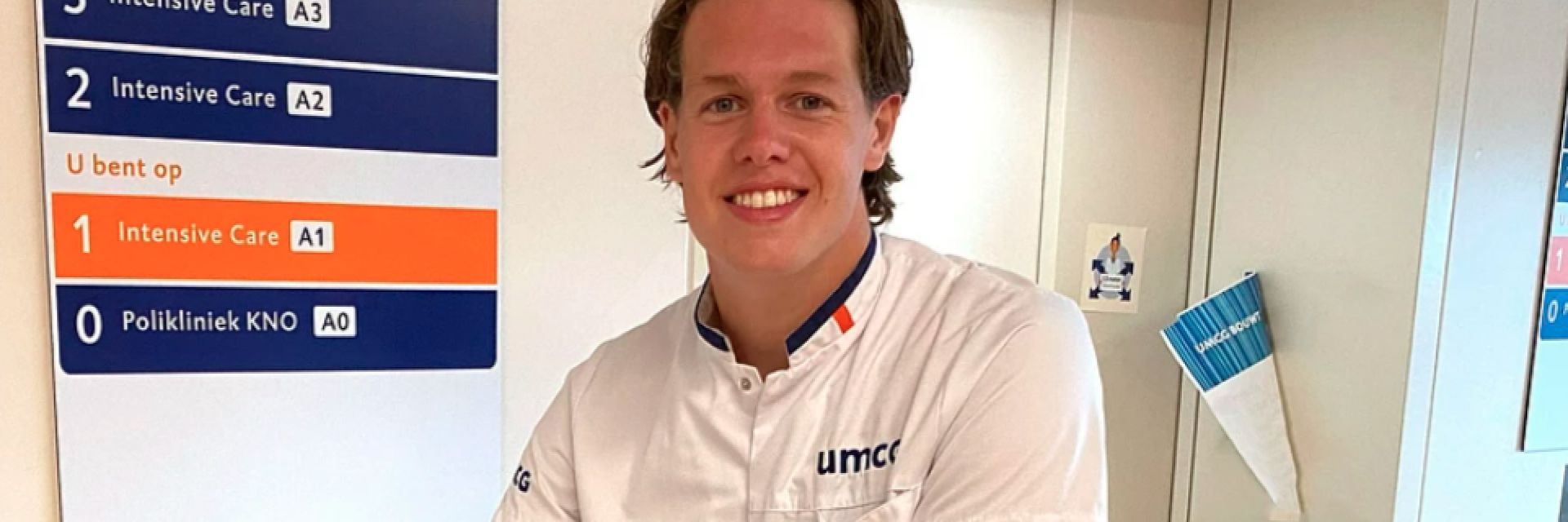 Part-time student at UMCG checked in with the physiotherapist