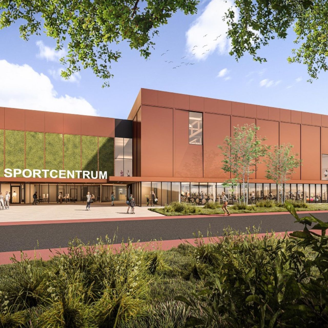 Work next to the Sports Centre